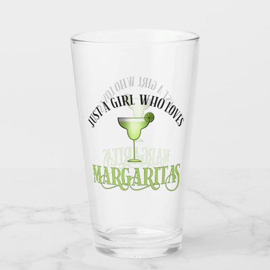Alleen een meisje dat van Margaritas houdt Glas (Achterkant)