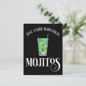 Alleen een meisje dat van Mojitos houdt Briefkaart (Staand voorkant)