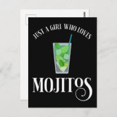 Alleen een meisje dat van Mojitos houdt Briefkaart (Voorkant / Achterkant)