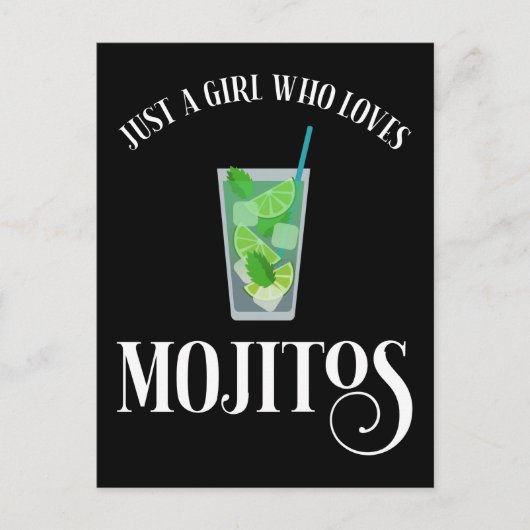 Alleen een meisje dat van Mojitos houdt Briefkaart (Voorkant)