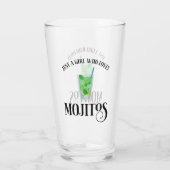 Alleen een meisje dat van Mojitos houdt Glas (Achterkant)