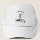 Alleen een meisje dat van Mojitos houdt Trucker Pet (Voorkant)