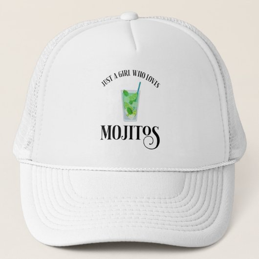 Alleen een meisje dat van Mojitos houdt Trucker Pet (Voorkant)