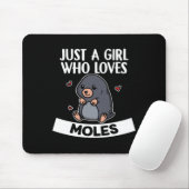 Alleen een meisje dat van Moles Cute Mole Costume Muismat (Met muis)