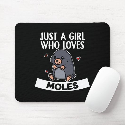 Alleen een meisje dat van Moles Cute Mole Costume Muismat (Met muis)