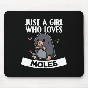 Alleen een meisje dat van Moles Cute Mole Costume  Muismat