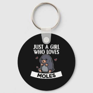 Alleen een meisje dat van Moles Cute Mole Costume  Sleutelhanger
