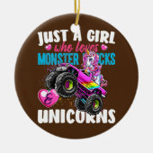 Alleen een meisje dat van Monster Trucks houdt Gif Keramisch Ornament (Voorkant)