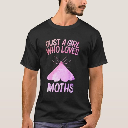 Alleen een meisje dat van Moths houdt voor vrouwen T-shirt (Voorkant)