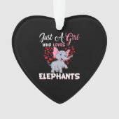 Alleen een meisje dat van olifanten houdt ornament (voorkant)