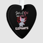 Alleen een meisje dat van olifanten houdt ornament (voorkant)