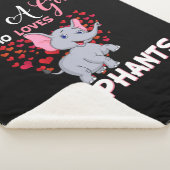 Alleen een meisje dat van olifanten houdt sherpa deken (3/4)