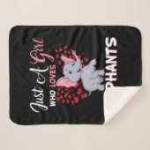 Alleen een meisje dat van olifanten houdt sherpa deken (Voorkant (horizontaal))