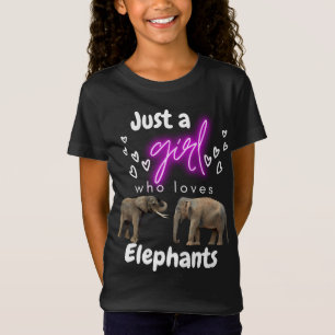 Alleen een meisje dat van olifanten houdt t-shirt