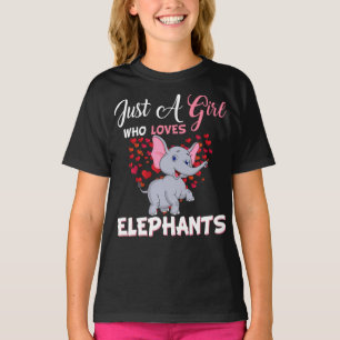 Alleen een meisje dat van olifanten houdt t-shirt