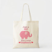 Alleen een meisje dat van olifanten houdt tote bag (Voorkant)