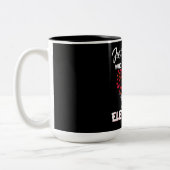 Alleen een meisje dat van olifanten houdt tweekleurige koffiemok (Links)