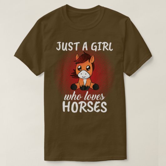 Alleen een meisje dat van paarden 2 houdt t-shirt (Design voorkant)