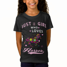 Alleen een meisje dat van paarden houdt bij Shirt-