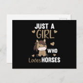 Alleen een meisje dat van paarden houdt... briefkaart (Voorkant / Achterkant)