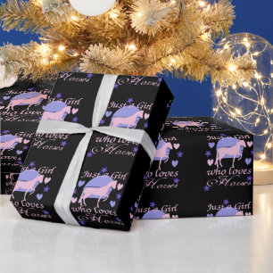 Alleen een meisje dat van paarden houdt cadeaupapier