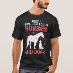Alleen een meisje dat van paarden houdt, dat van h t-shirt