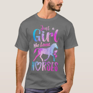 Alleen een meisje dat van paarden houdt die paarde t-shirt