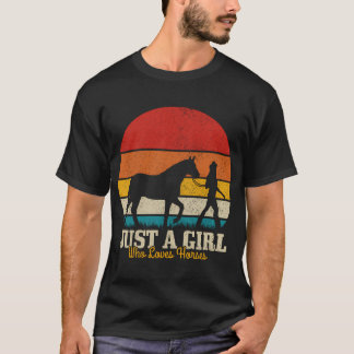 Alleen een meisje dat van paarden houdt die paarde t-shirt