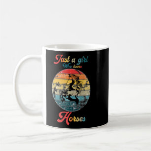 Alleen een meisje dat van Paarden houdt die Vintag Koffiemok