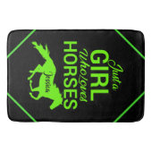 Alleen een meisje dat van paarden houdt, gepersona badmat (Voorkant)