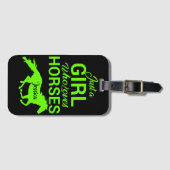 Alleen een meisje dat van paarden houdt, gepersona bagagelabel (Voorkant (horizontaal))