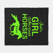 Alleen een meisje dat van paarden houdt, gepersona fleece deken (Voorkant (Horizontaal))