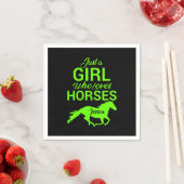 Alleen een meisje dat van paarden houdt, gepersona servet (Insitu)