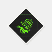 Alleen een meisje dat van paarden houdt, gepersona servet (Hoek)