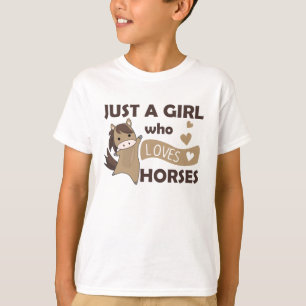 Alleen een meisje dat van paarden houdt. Horse Hea T-shirt