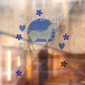 Alleen een meisje dat van paarden houdt in blauw raamsticker (Vel 2)