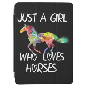 Alleen een meisje dat van paarden houdt, is mooi d iPad air cover
