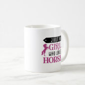 Alleen een meisje dat van paarden houdt koffiemok (Voorkant rechts)