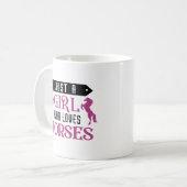 Alleen een meisje dat van paarden houdt koffiemok (Voorkant links)