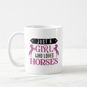 Alleen een meisje dat van paarden houdt koffiemok