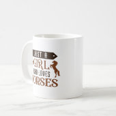 Alleen een meisje dat van paarden houdt koffiemok (Voorkant links)