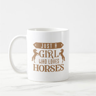 Alleen een meisje dat van paarden houdt koffiemok