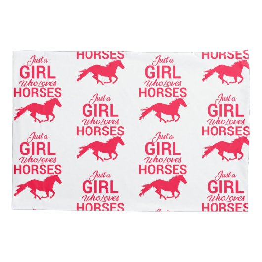 Alleen een meisje dat van paarden houdt kussensloop (Achterkant)