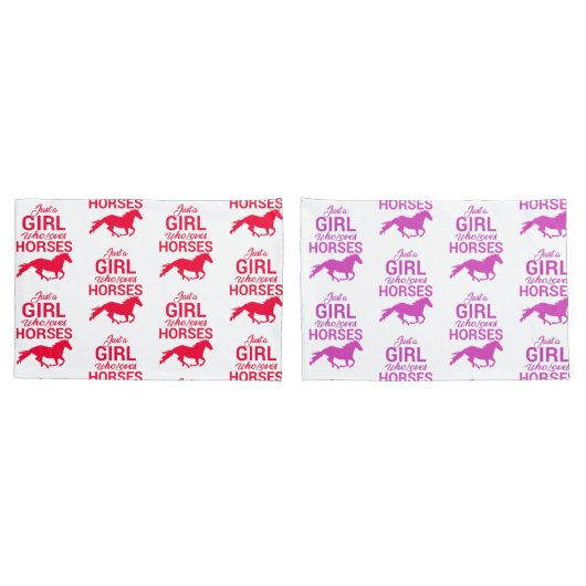 Alleen een meisje dat van paarden houdt kussensloop (Achterkant-Set)