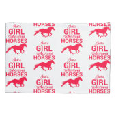 Alleen een meisje dat van paarden houdt kussensloop (Achterkant-Links)