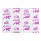 Alleen een meisje dat van paarden houdt kussensloop (Achterkant-Rechts)