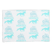 Alleen een meisje dat van paarden houdt kussensloop (Voorkant-Rechts)