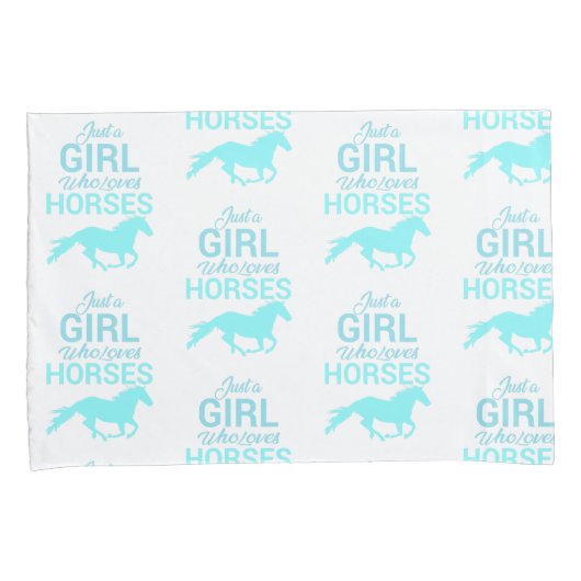 Alleen een meisje dat van paarden houdt kussensloop (Voorkant-Rechts)