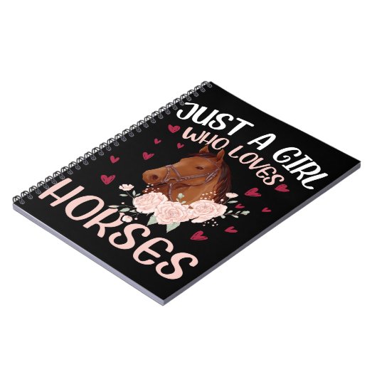 Alleen een meisje dat van paarden houdt notitieboek (Linkerzijde)