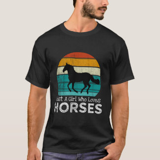 Alleen een meisje dat van Paarden houdt, Paardenme T-shirt